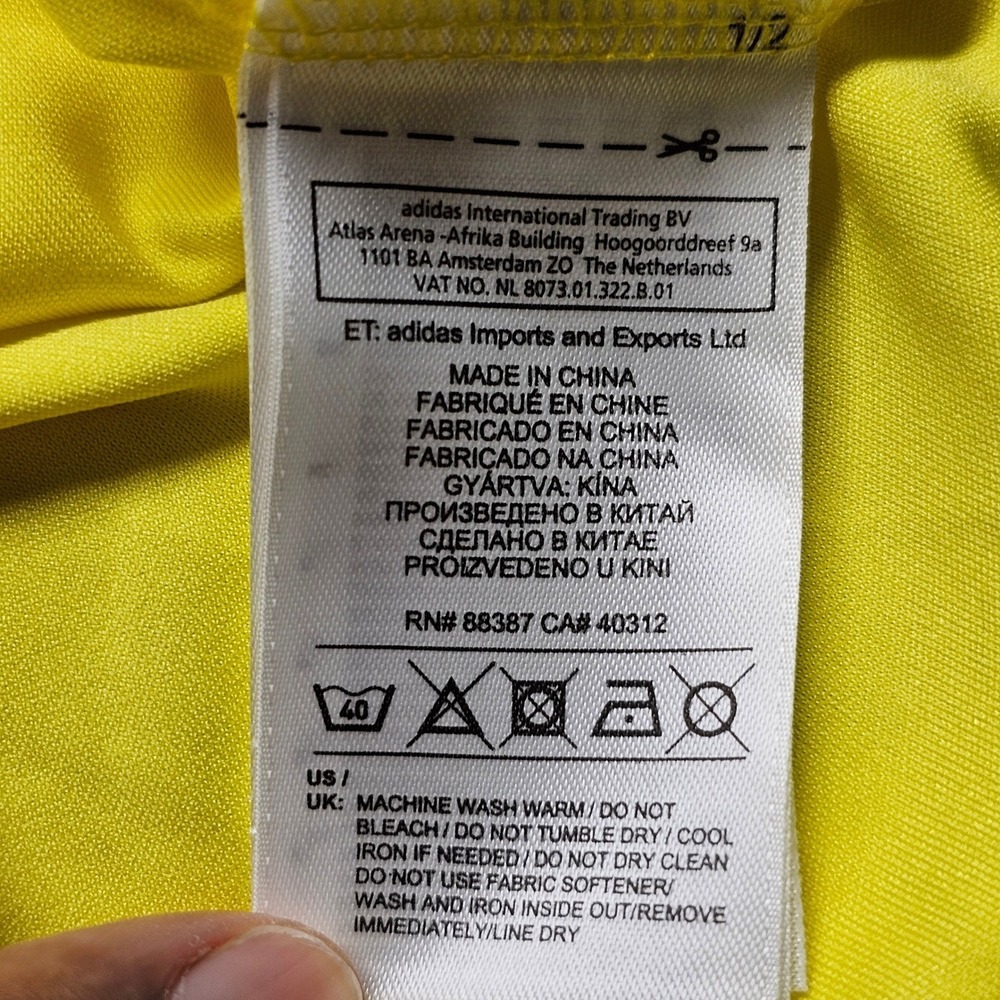 Chelsea 2014-15 Away FC Eden Hazard Jersey Men L Yellow Adidas Samsung Climacool - Picture 7 of 11
